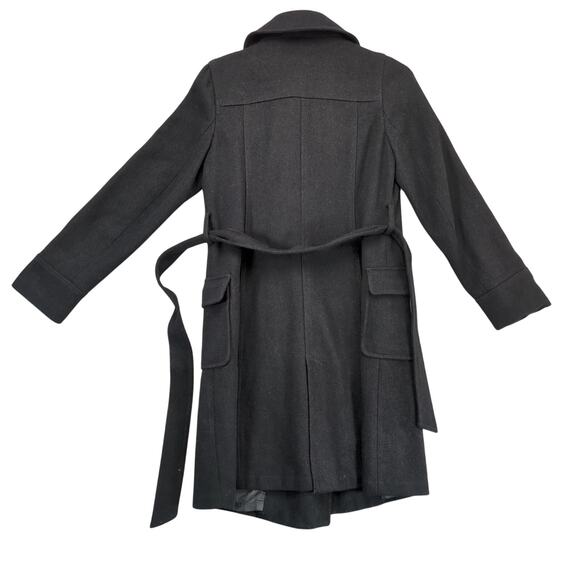 Old Navy Back Pea Coat Women's S Double Breasted, Tie Waist Belt Wool Blend - Picture 3 of 10